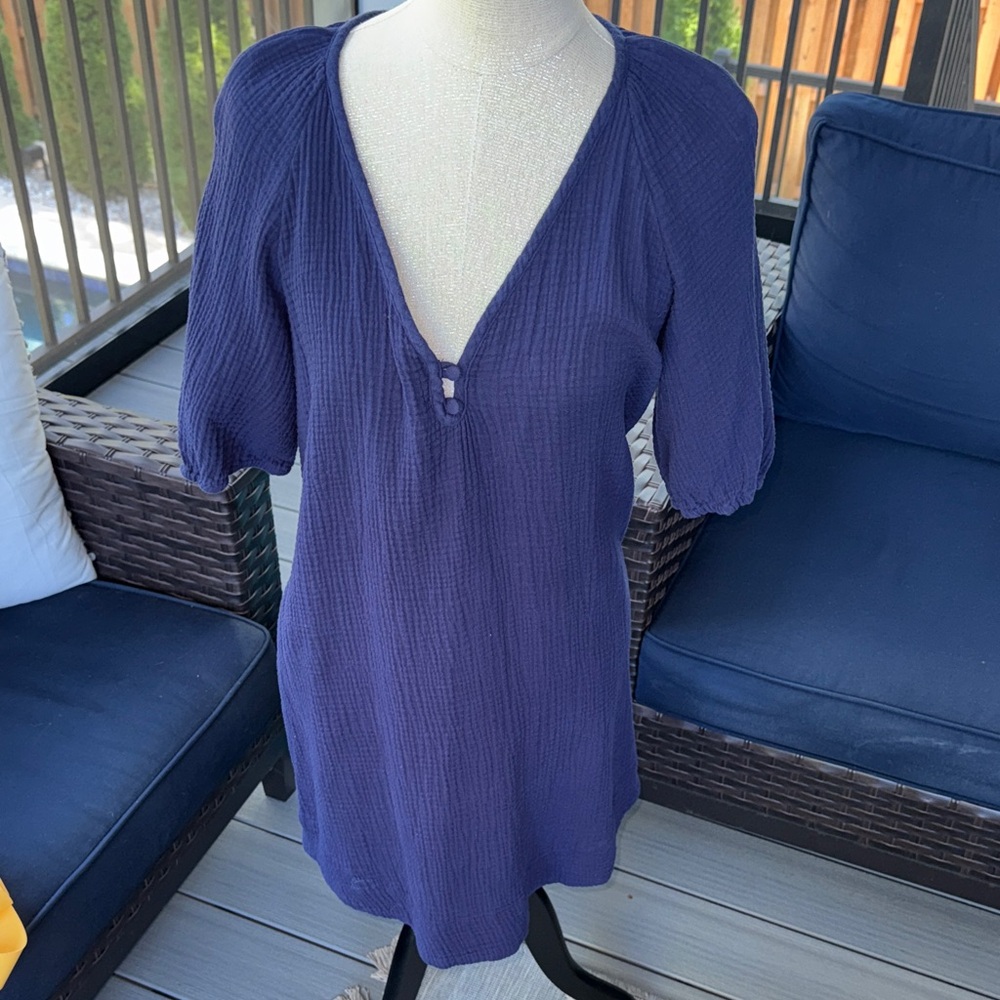 Anthropologie Navy Dress